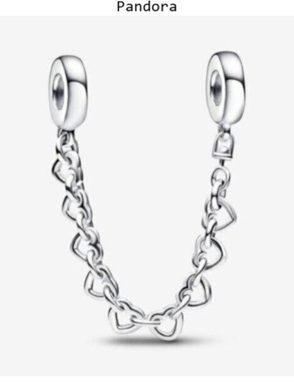 Pandora Linked Hearts Safety Chain